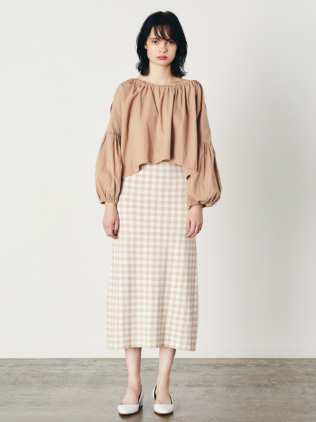 gingham check knit skirt|WALANCE MARILYN MOON OFFICIAL ONLINESHOP