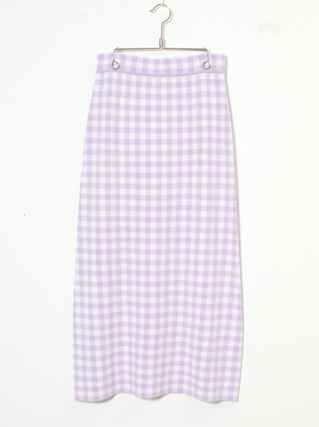 gingham check knit skirt|WALANCE MARILYN MOON OFFICIAL ONLINESHOP